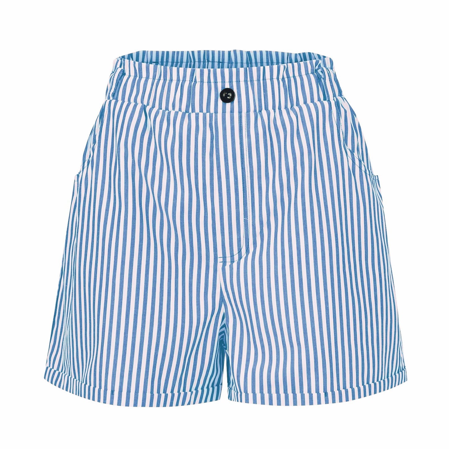 Casual Pocket Striped Shorts