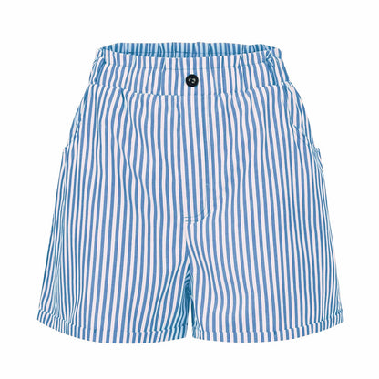 Casual Pocket Striped Shorts