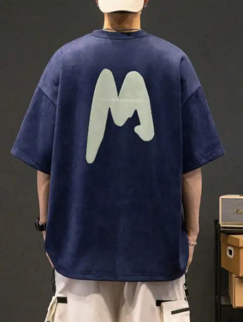 Printed Round Neck Casual Short Sleeve