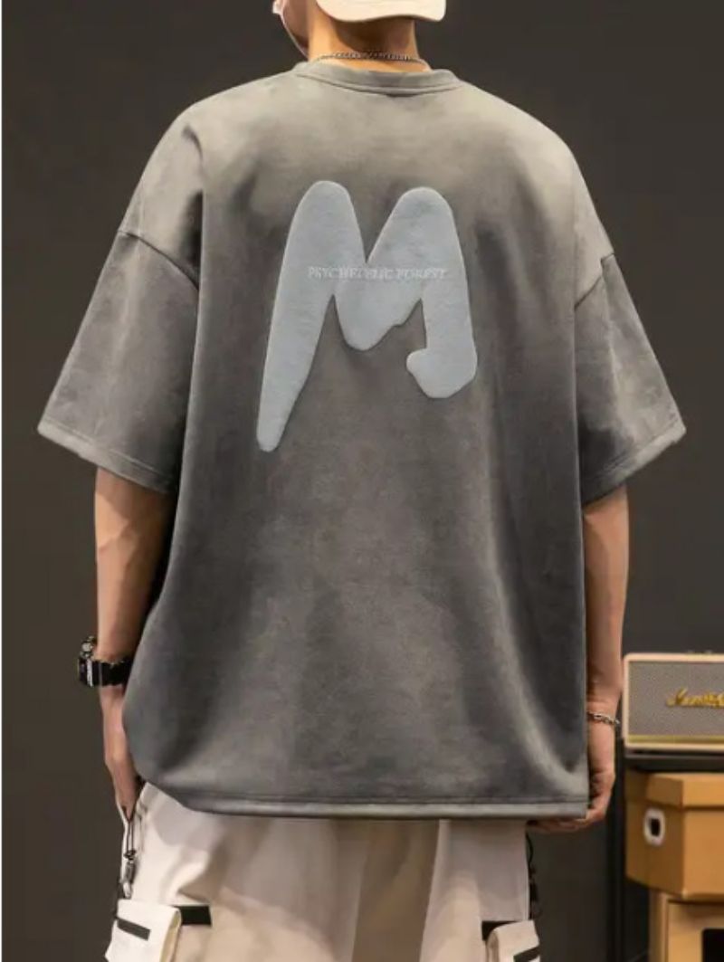 Printed Round Neck Casual Short Sleeve
