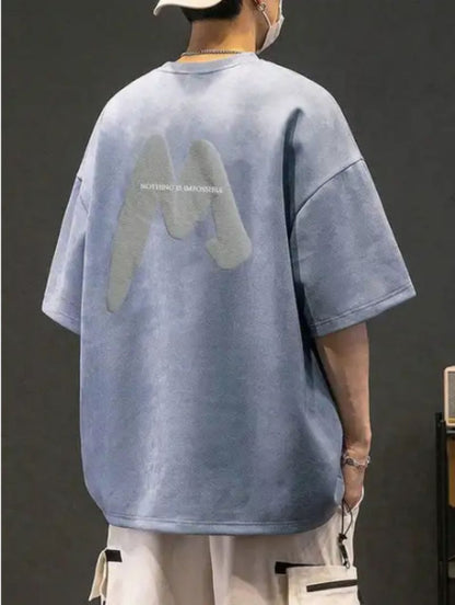 Printed Round Neck Casual Short Sleeve