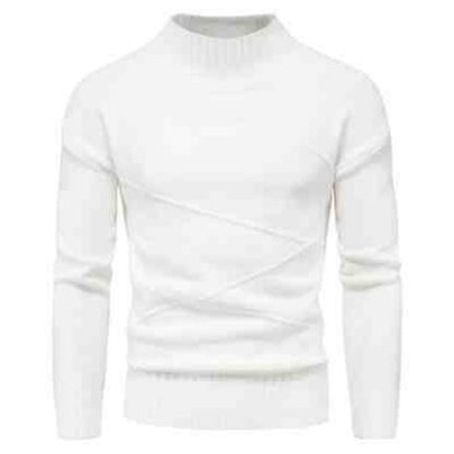 Solid Color Mock Turtleneck Sweater