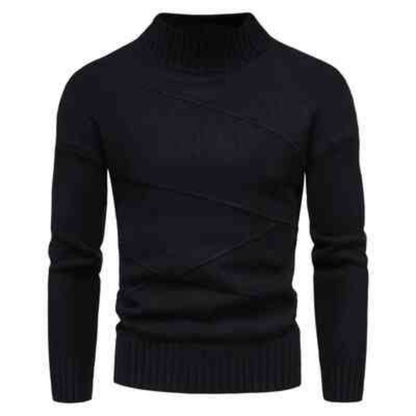 Solid Color Mock Turtleneck Sweater
