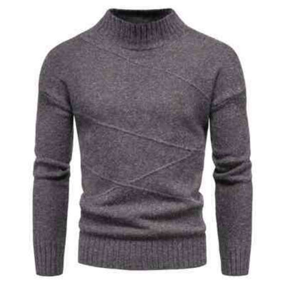 Solid Color Mock Turtleneck Sweater