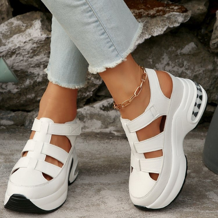 Hollow Air Cushioned Platform Sandals