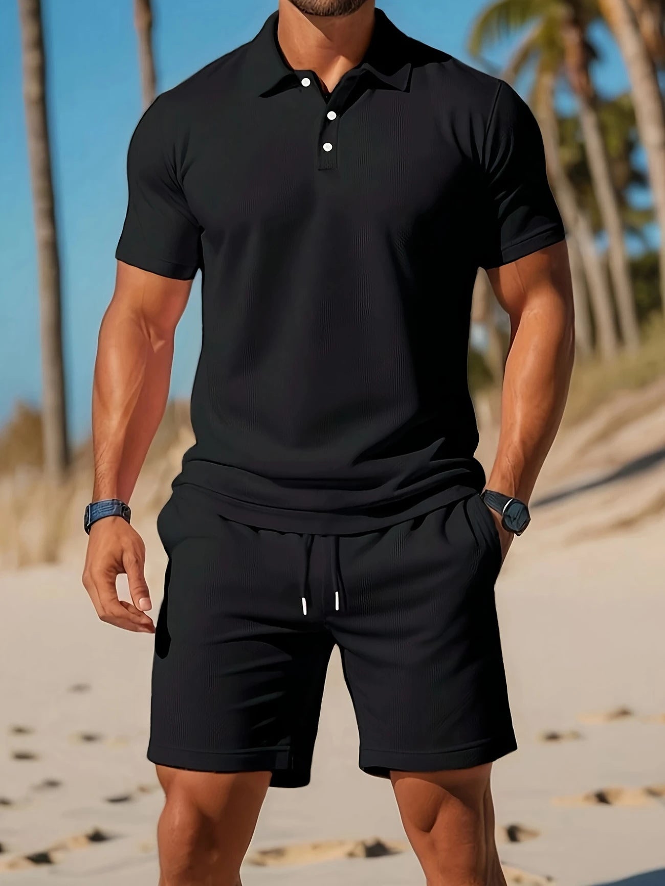 lapel Short Sleeve Suit