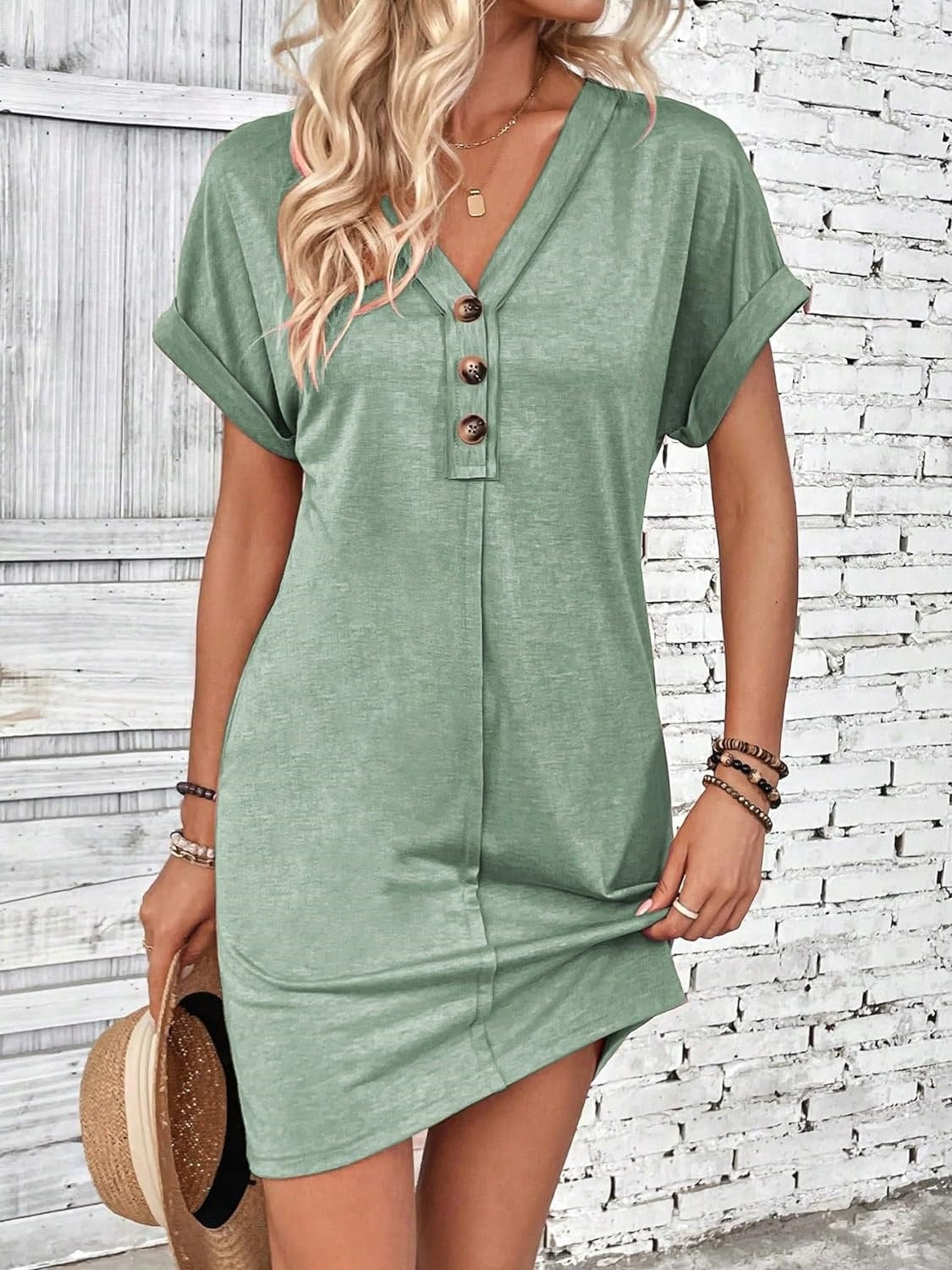 Solid Color Dress