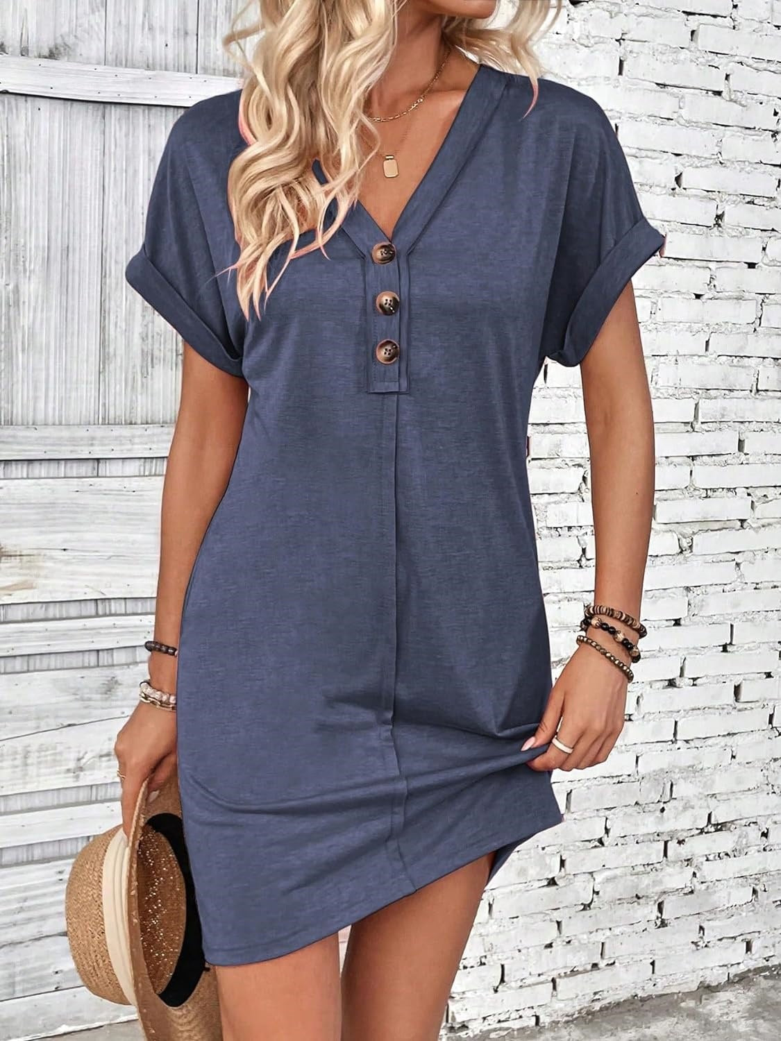 Solid Color Dress