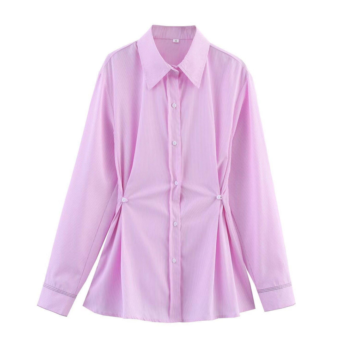 Slim-fit Waist Long-sleeved Shirt