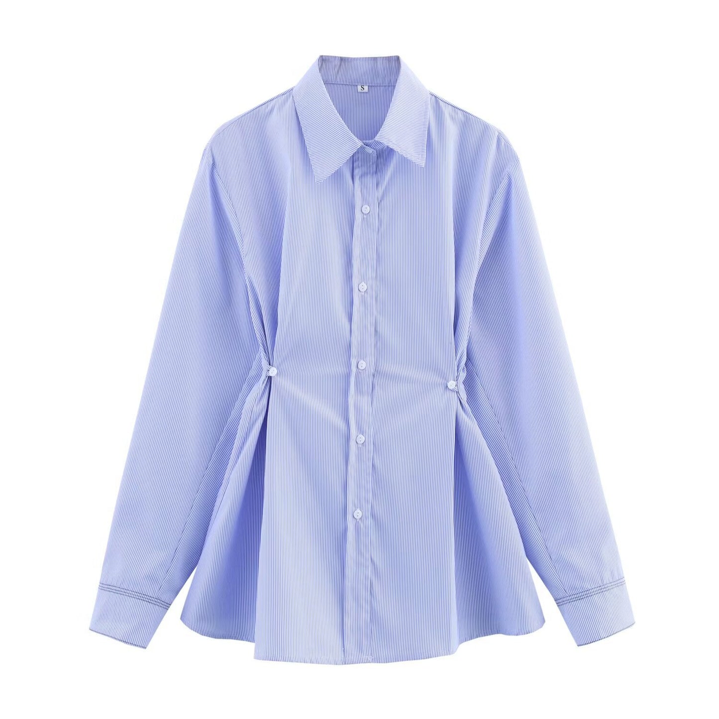 Slim-fit Waist Long-sleeved Shirt