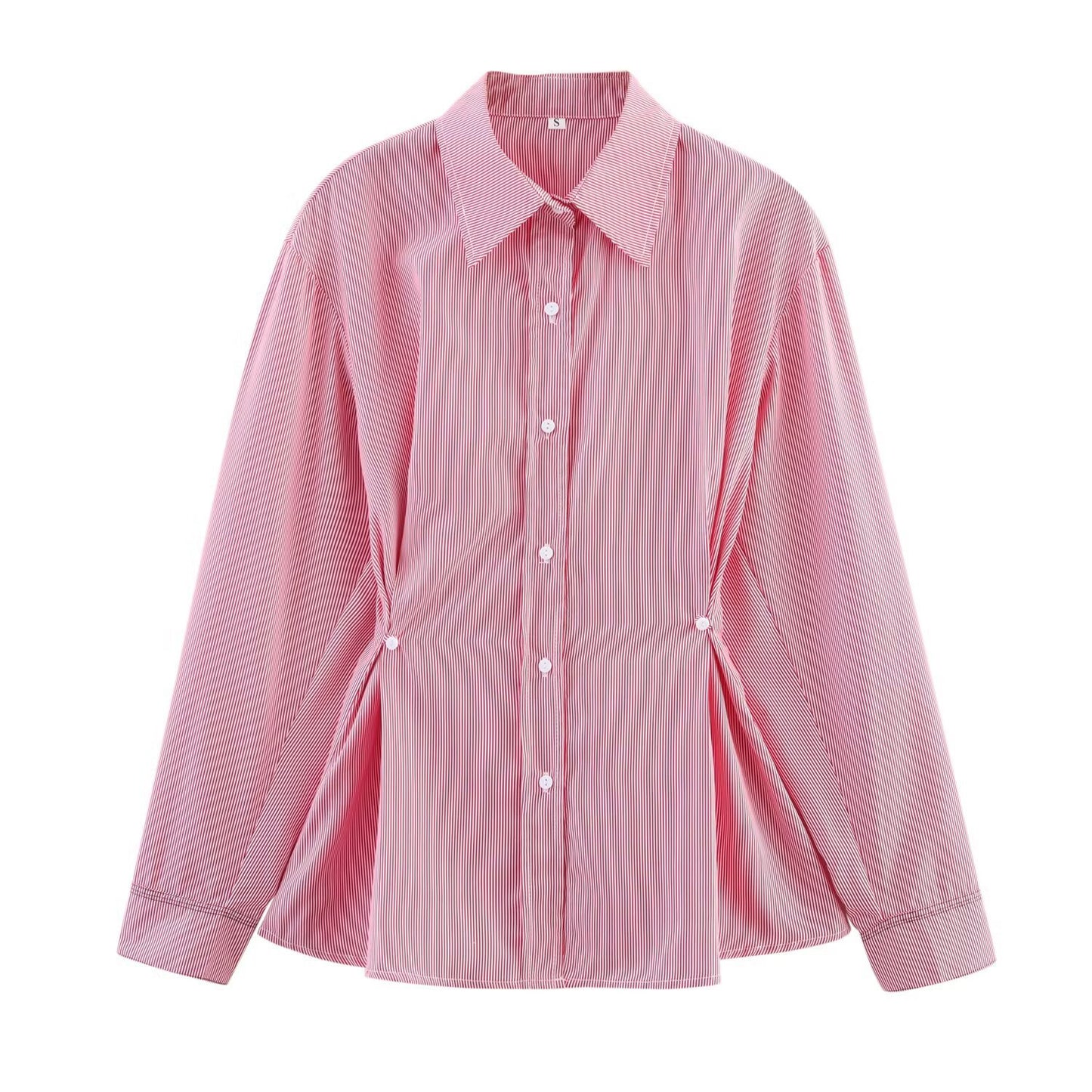 Slim-fit Waist Long-sleeved Shirt
