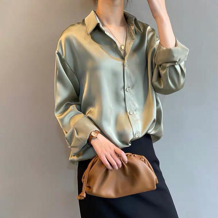 Niche Female Satin Shirt