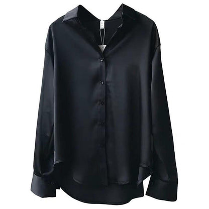 Niche Female Satin Shirt