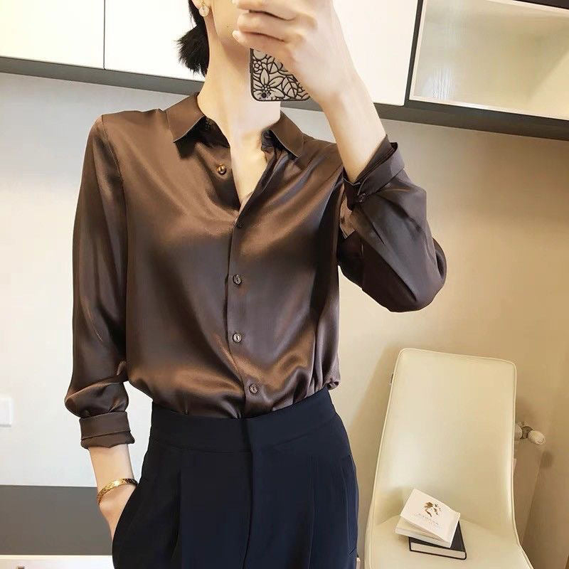 Niche Female Satin Shirt