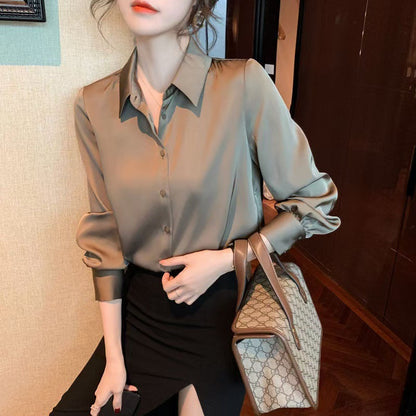 Niche Female Satin Shirt