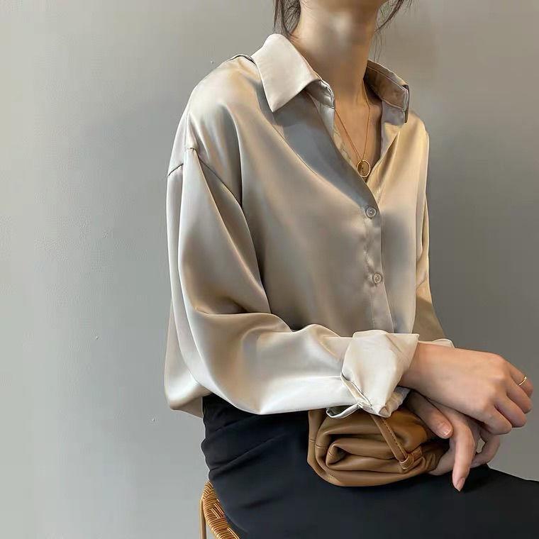 Niche Female Satin Shirt