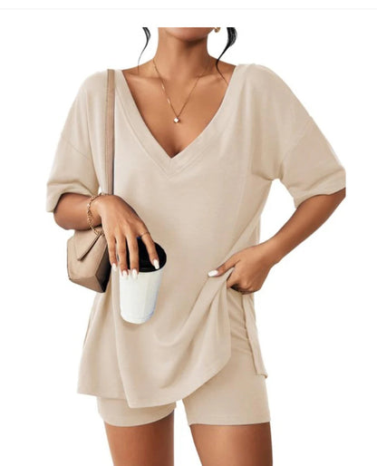 Short-sleeved Shorts Two-piece Set