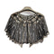 Black Apricot Line Gold Sequins