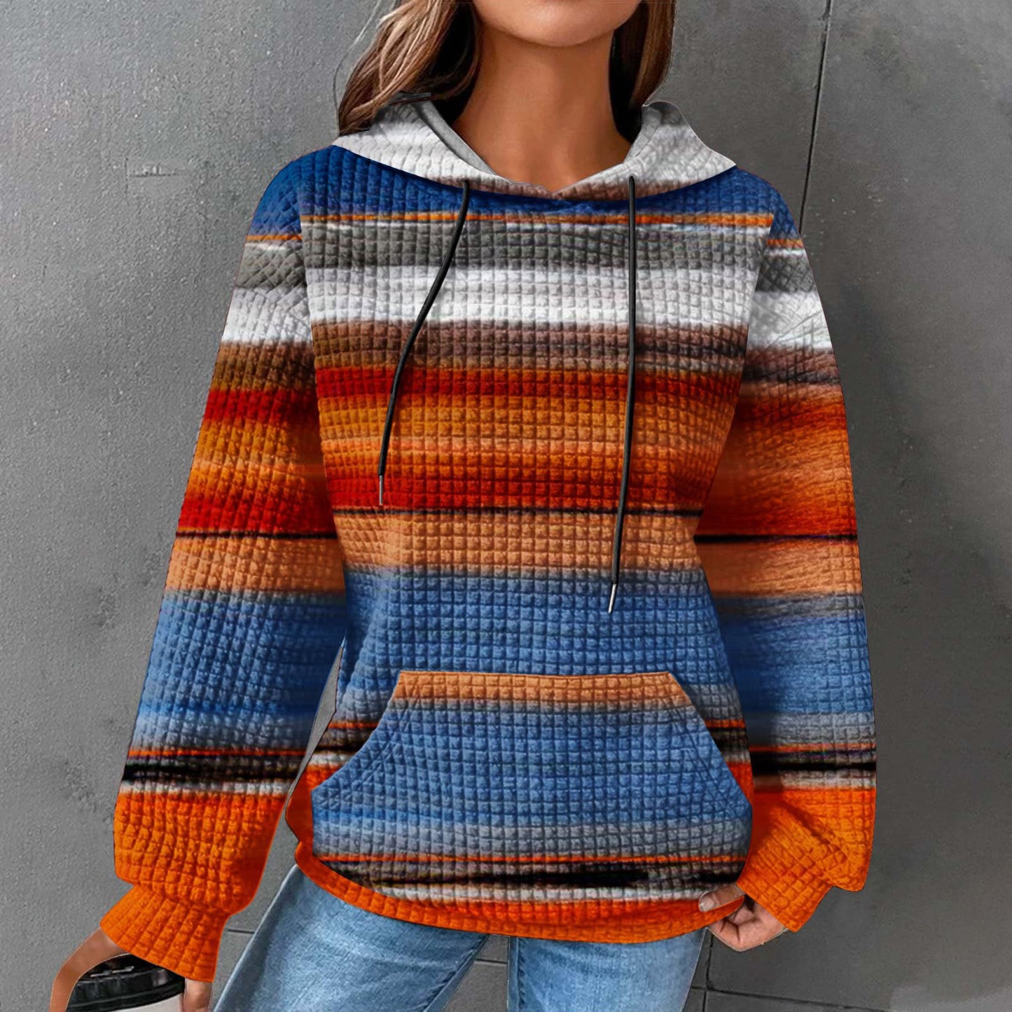 Printed Long-sleeve Hoodie
