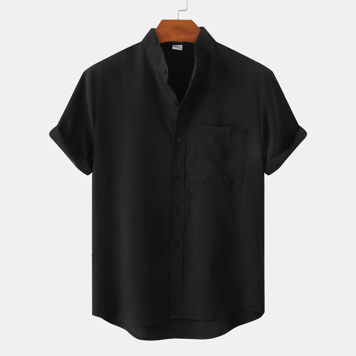 Men's Short-sleeved Cotton-linen Shirt