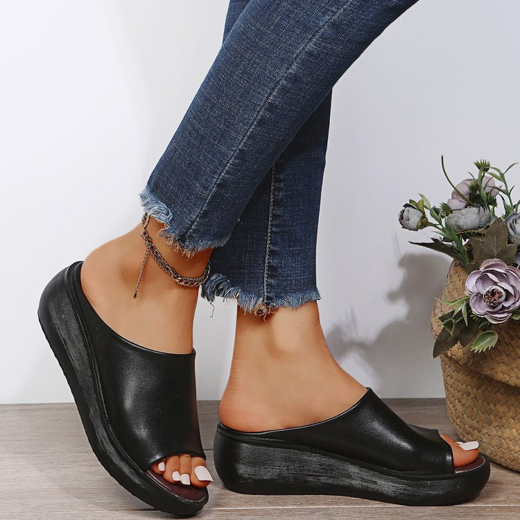 Women's Wedge Fishmouth Sandals