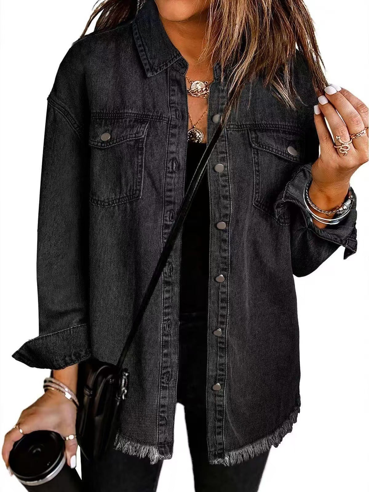 Washed Denim Shirt Jacket