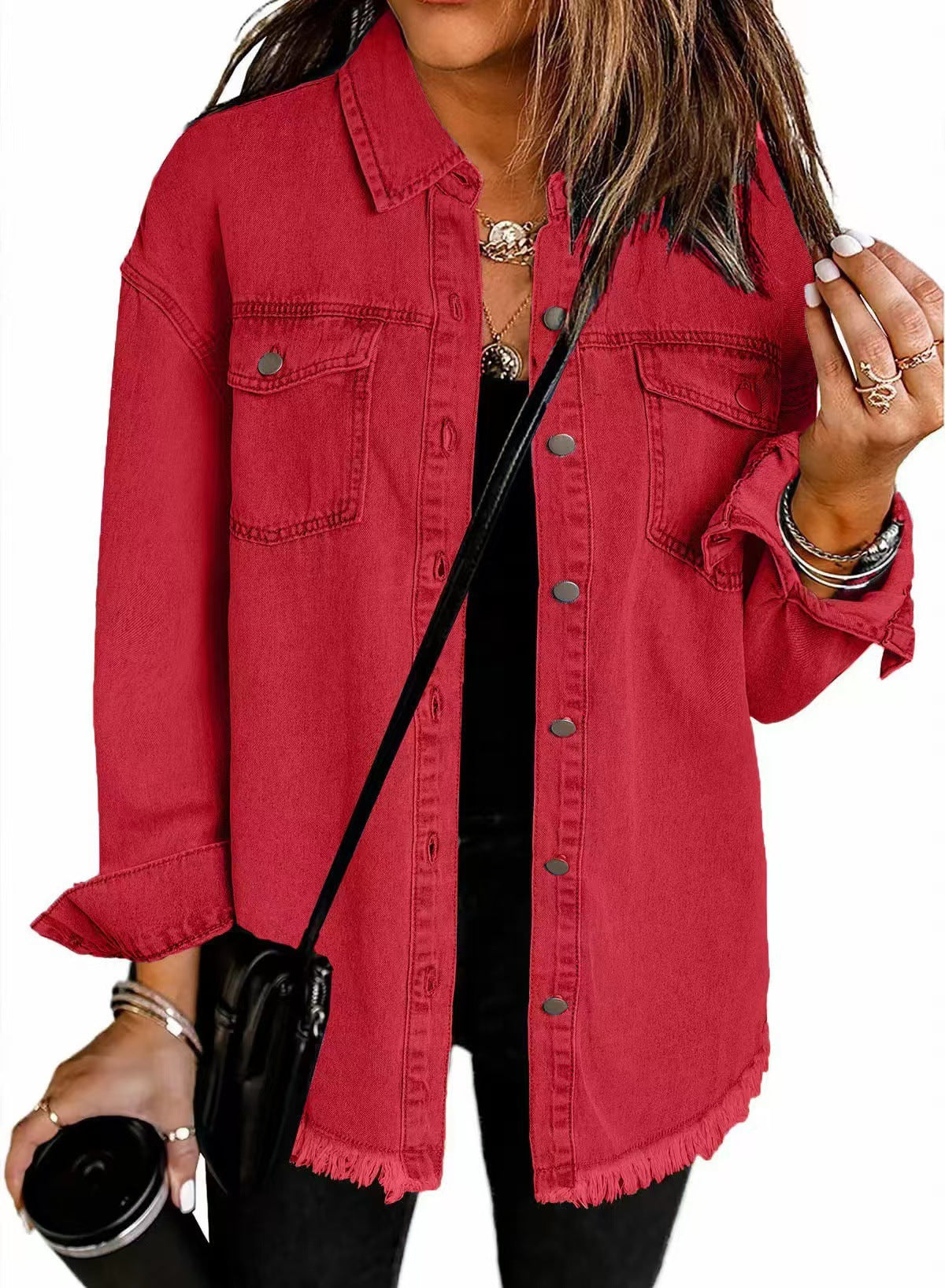 Washed Denim Shirt Jacket