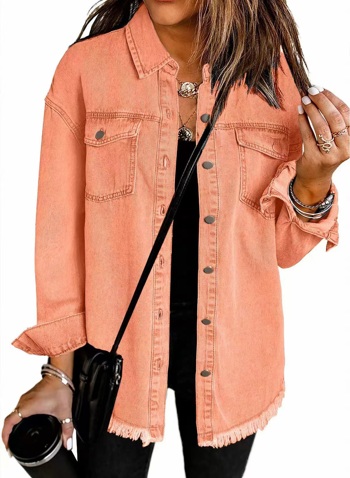 Washed Denim Shirt Jacket