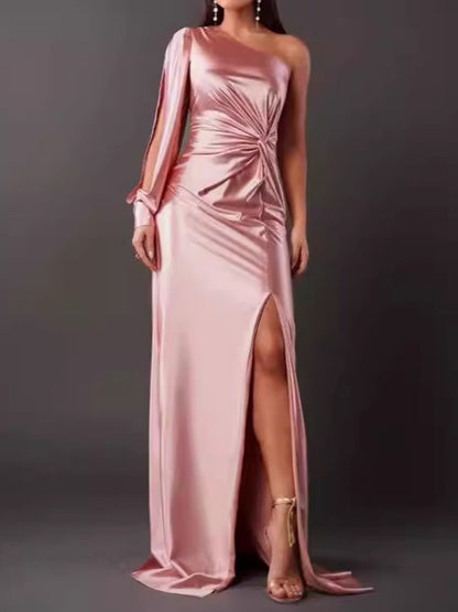 Tight Waist Split Dress