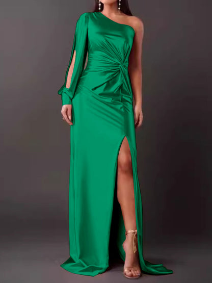 Tight Waist Split Dress