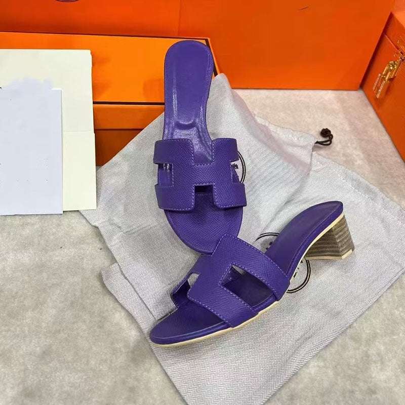 Rough-Heeled Slippers