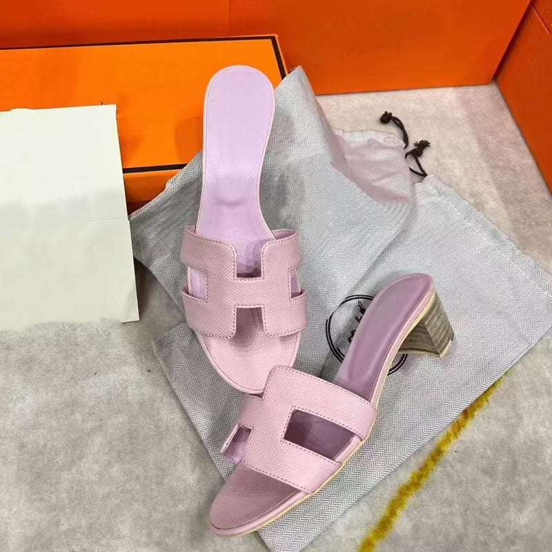 Rough-Heeled Slippers
