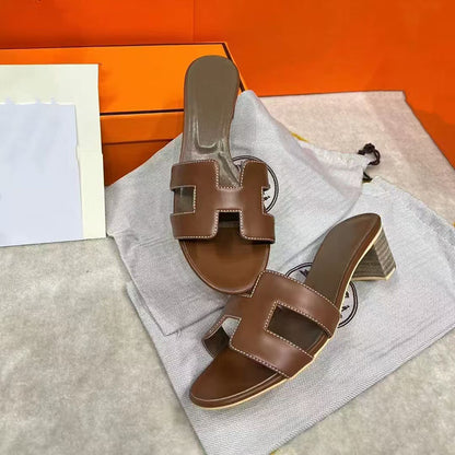 Rough-Heeled Slippers