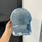 Hat brim never Denim baseball cap-denim blue