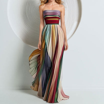 Strapless Color Dress