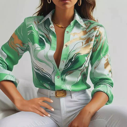 Long Sleeve Printed Shirt