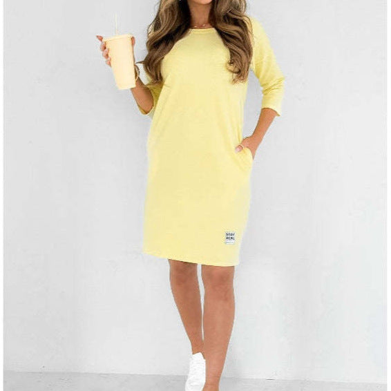 Seven-Point Sleeve Dress